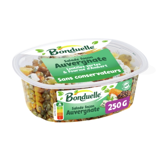 Salade Lentilles Butternut et Fourme d'Ambert AOP Façon Auvergnate BONDUELLE