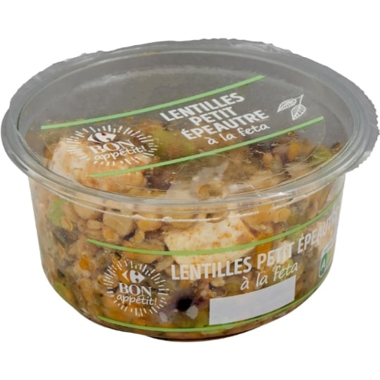 Salade lentille épeautre feta CARREFOUR BON APPETIT !