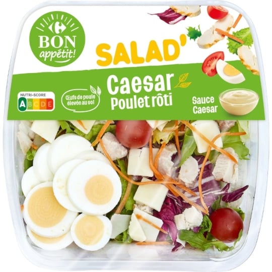 Salade caesar poulet rôti CARREFOUR BON APPETIT !
