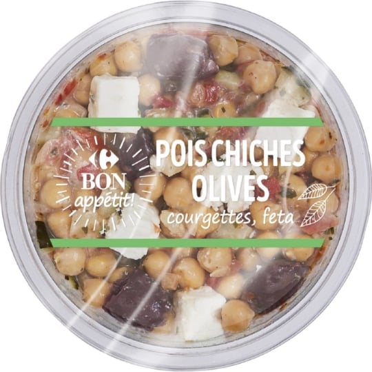 Salade pois chiches olives CARREFOUR BON APPETIT !