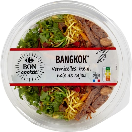 Salade Bangkok vermicelles bœuf CARREFOUR BON APPETIT !