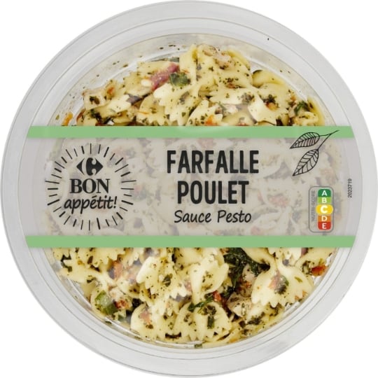 Salade farfalle poulet sauce pesto CARREFOUR BON APPETIT !
