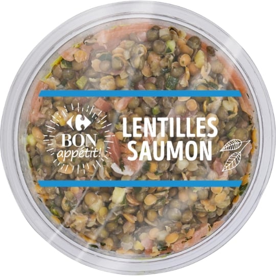 Salade lentilles saumon CARREFOUR BON APPETIT !