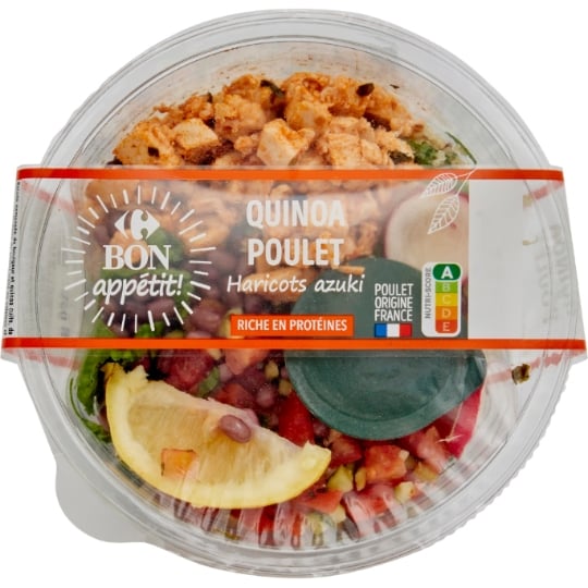 Salade quinoa poulet haricot azuki CARREFOUR BON APPETIT !