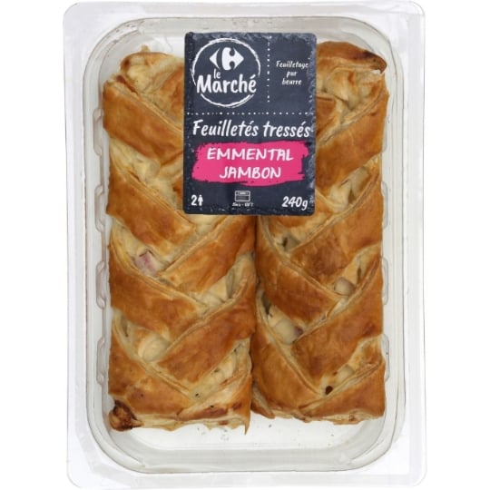Feuilletés tressés emmental jambon CARREFOUR LE MARCHE