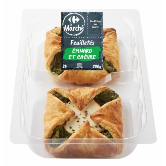 Feuilletés épinard chèvre CARREFOUR LE MARCHE