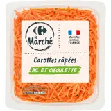 Carottes râpées ail et ciboulette CARREFOUR LE MARCHE