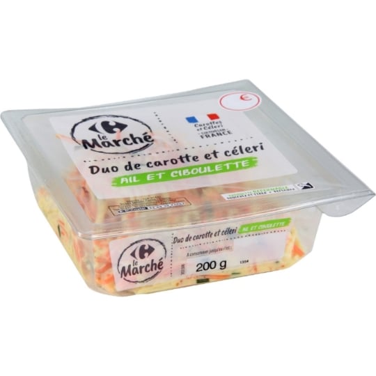 Duo de carotte céleri  râpés ail ciboulette CARREFOUR LE MARCHE