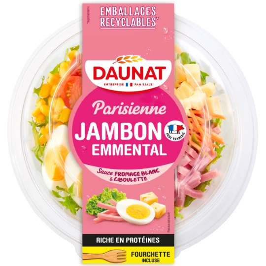 Salade de jambon emmental sauce fromage blanc DAUNAT