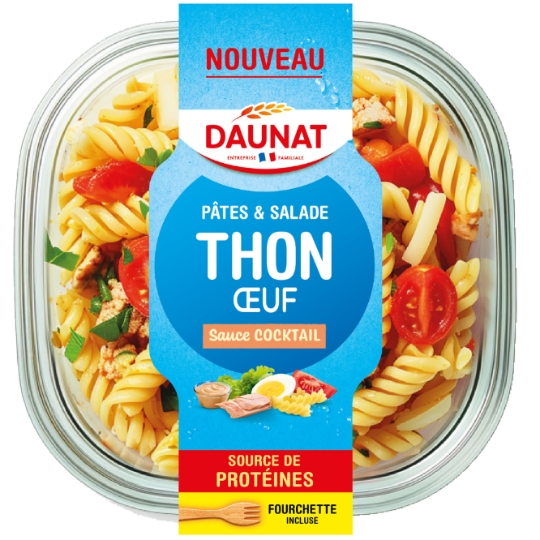 Salade Pâtes auThon Œuf Sauce Cocktail DAUNAT
