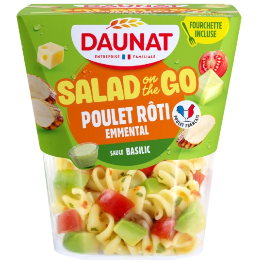 Salade de Pâtes Poulet Rôti Emmental Sauce Basilic DAUNAT