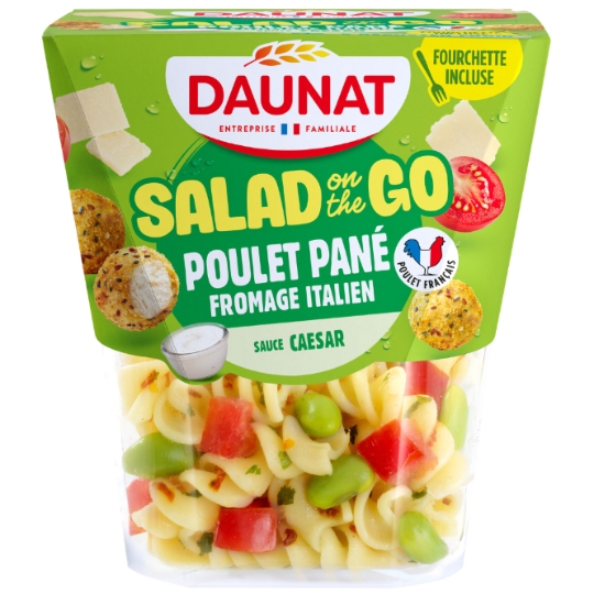Salade de Pâtes Poulet Pané Fromage Italien Sauce Caesar DAUNAT