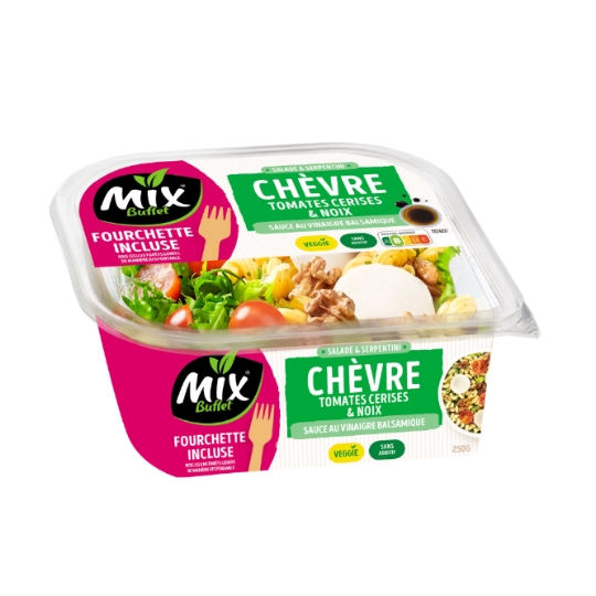 Salade de pâtes chèvre noix tomates MIX