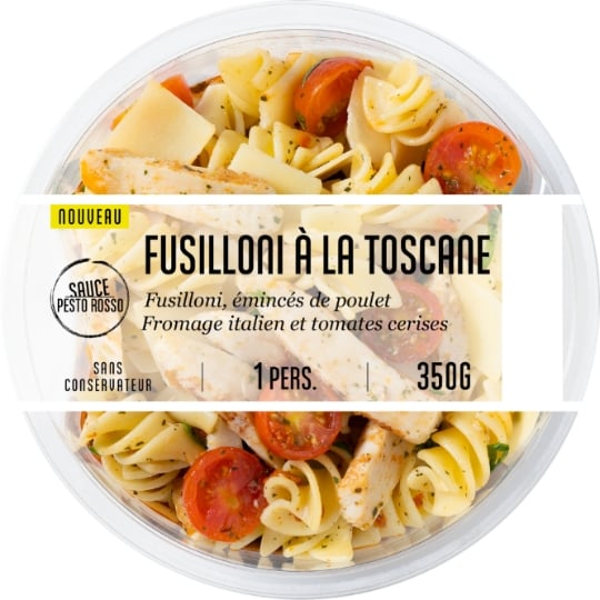 Fusilloni à la Toscane émincé de poulet fromage italien et tomates cerises MIX BUFFET