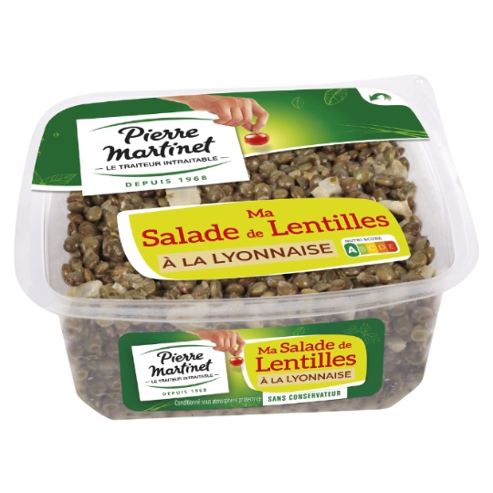 Salades crudités lentilles à la lyonnaise PIERRE MARTINET