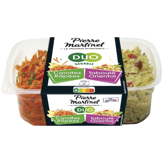 Salades Duo Taboulé Oriental Crudités Carottes Râpées PIERRE MARTINET