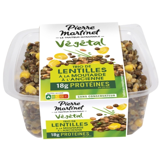 Salade Végétale trio de lentilles moutarde à l'ancienne PIERRE MARTINET