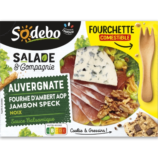 Salade Auvergnate Fourme d'Ambert AOP Jambon Cru Noix SODEBO