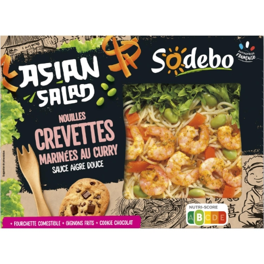 Salade Nouilles Crevettes Marinées au Curry SODEBO
