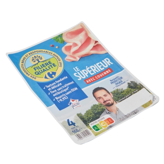 Jambon Le Supérieur avec couenne FILIERE QUALITE CARREFOUR