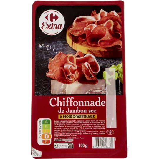Jambon sec 9 mois d'affinage CARREFOUR