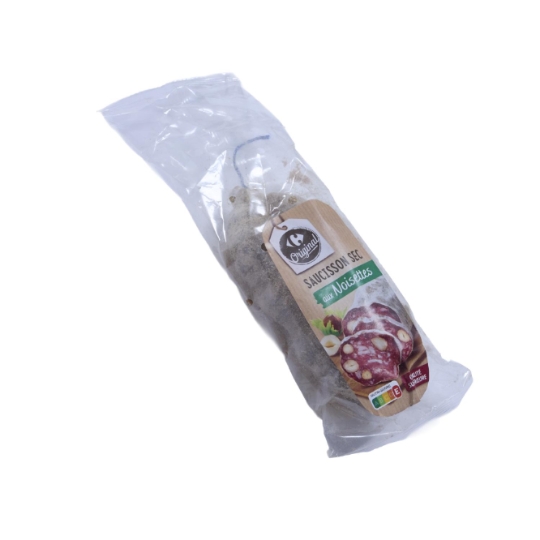 Saucisson sec qualité supérieure et aux noisettes CARREFOUR