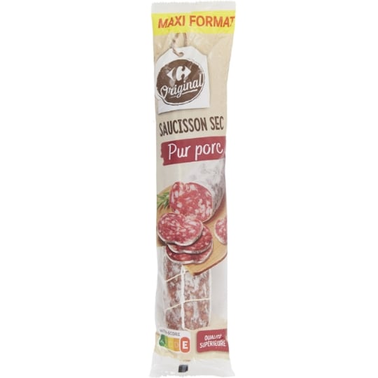 Saucisson Sec Pur Porc CARREFOUR