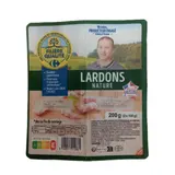 Lardons qualité supérieure, élevé sans traitement antibiotique et nourri sans OGM CARREFOUR
