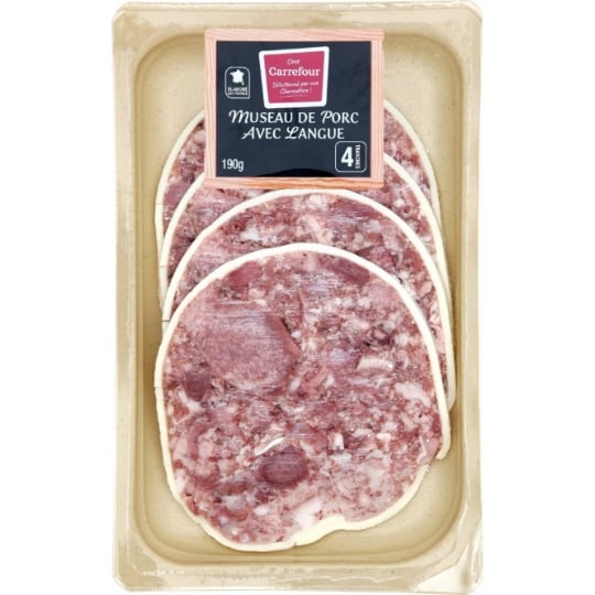 Museau de porc avec langue VPF CARREFOUR