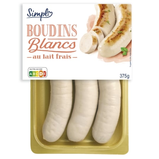 Boudin blanc blancs et au lait frais CARREFOUR