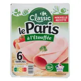 Jambon de paris sans polyphosphates ajoutés et de Paris qualité choix CARREFOUR