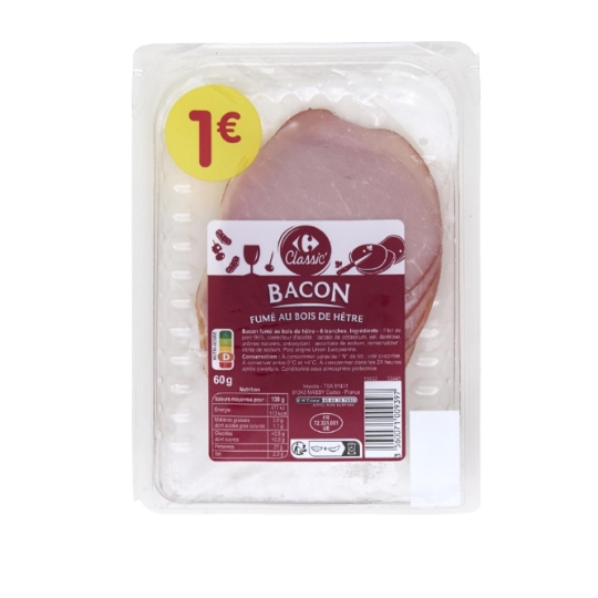 Bacon Fumé CARREFOUR CLASSIC'