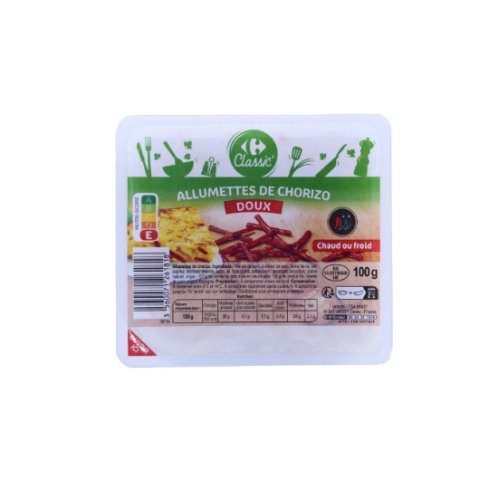 Allumettes de chorizo doux CARREFOUR CLASSIC'