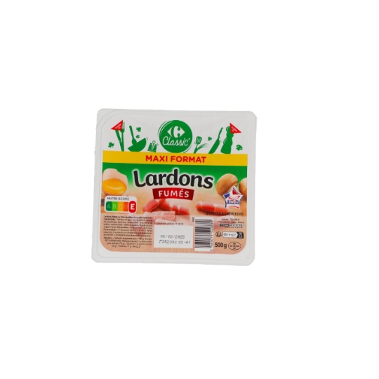 Lardons fumés, qualité supérieure et maxi format CARREFOUR CLASSIC'