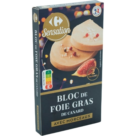 Bloc de Foie Gras de Canard avec Morceaux CARREFOUR SENSATION