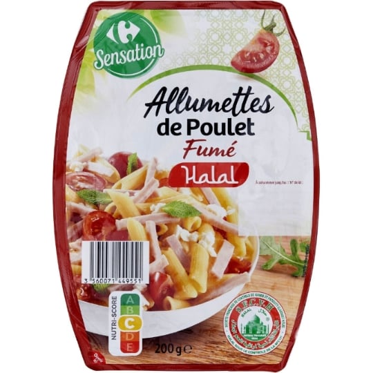 Allumettes de Poulet Fumées Halal CARREFOUR SENSATION
