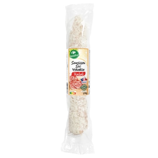 Saucisson Sec Volaille Halal CARREFOUR SENSATION