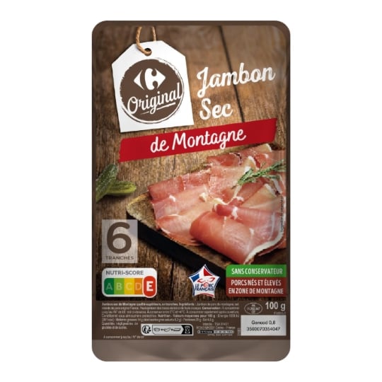 Jambon Sec de Montagne CARREFOUR ORIGINAL