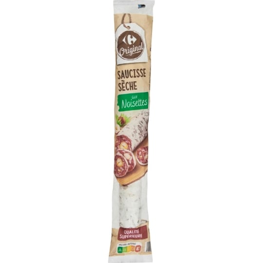 Saucisse Sèche aux Noisettes CARREFOUR ORIGINAL