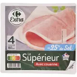 Jambon avec couenne sel réduit CARREFOUR EXTRA