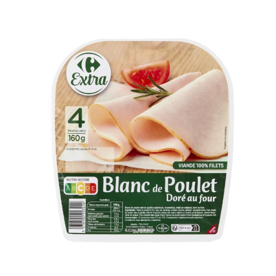 Blanc de poulet Doré au Four CARREFOUR EXTRA