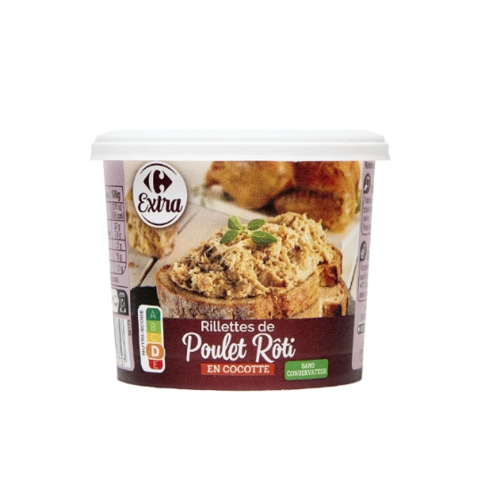 Rillettes de Poulet Rôti en Cocotte CARREFOUR EXTRA