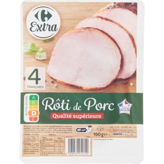 Rôti de porc qualité supérieure CARREFOUR EXTRA