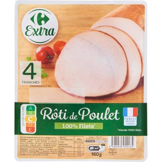 Rôti de poulet 100% filets CARREFOUR EXTRA
