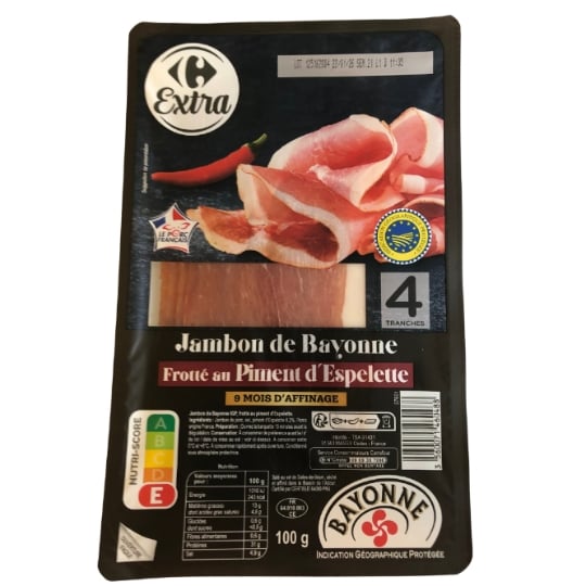 Jambon de Bayonne au Piment d'Espelette CARREFOUR EXTRA