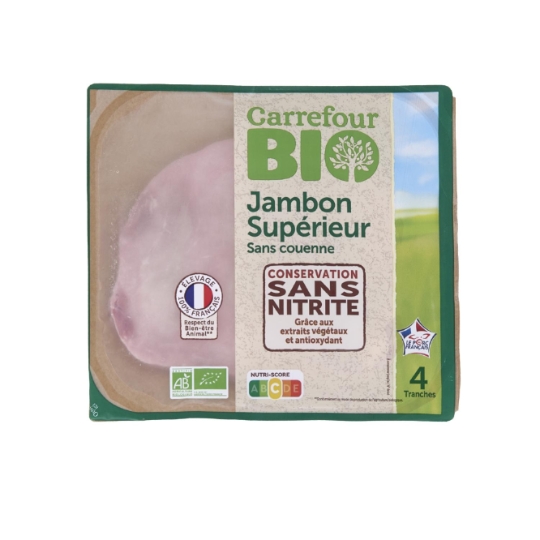 Jambon Supérieur Sans Couenne CARREFOUR BIO