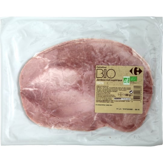 Jambon Cuit Supérieur Bio CARREFOUR BIO