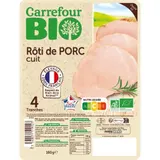 Rôti de porc  cuit Bio CARREFOUR BIO