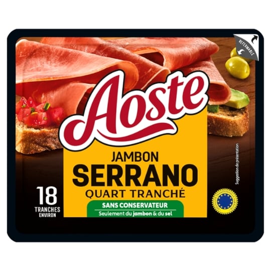 Jambon Cru Quart Tranché Serrano AOSTE
