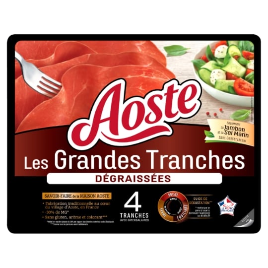 Jambon Cru Grandes Tranches Dégraissées AOSTE